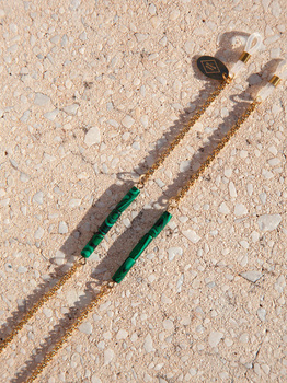 Łańcuszek do okularów Coco Bonito Missy Malachite