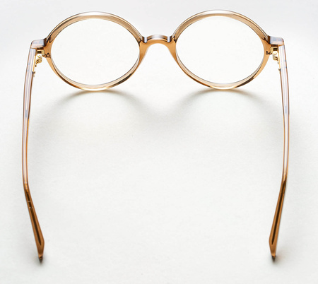 Damskie okulary korekcyjne Oscar Magnuson - Iris OM1 - 930 Crystal Caramel 10th Jubilee