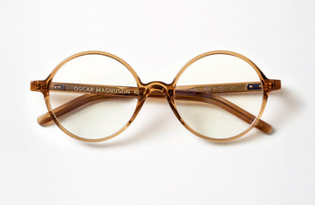 Damskie okulary korekcyjne Oscar Magnuson - Iris OM1 - 930 Crystal Caramel 10th Jubilee