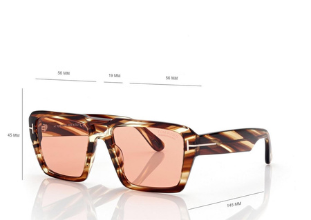 Męskie okulary przeciwsłoneczne Tom Ford FT 1153 5655E