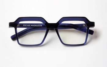 Męskie okulary korekcyjne Oscar Magnuson, Darryl Polished OM4 - 450 Midnight Blue
